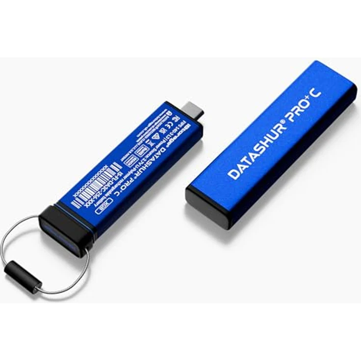 iStorage datAshur PRO+ Type C (256 GB, USB C), USB Stick, Grau mit XTS-AES 256-bit HW-Verschlüsselung – Bild 2
