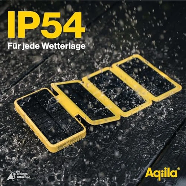 Aqiila Solar Powerbank Powerbird BS10, 20 W, 10.000mAh, USB-A, USB-C, gelb - Solar Powerbank mit 10.000mAh, 20W Power Delivery (PD) Technologie und IP54-Zertifizierung – Bild 8