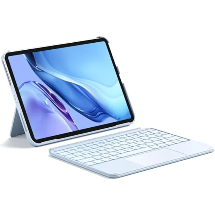 Inateck Hülle mit Tastatur, Ultraleichte Tastatur für iPad 10 Generation, iPad Air 6 11 Zoll 2024, iPad Air 5/4 10.9 Zoll, iPad Pro 11 4/3/2/1 Gen, Abnehmbar, mit Touchpad, QWERTZ, KB04122 – Bild 1
