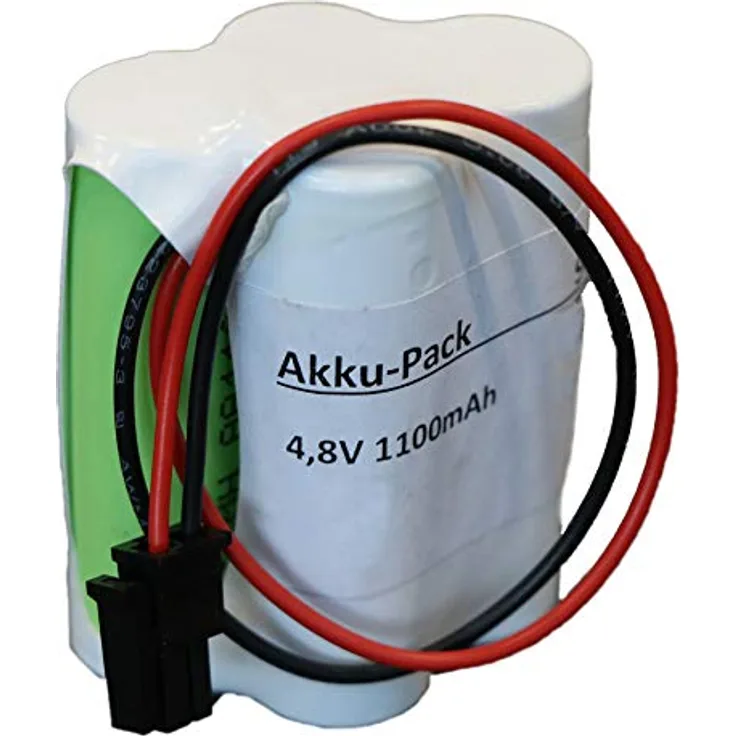 Q-BATTERIES UALITY Akkupack 4,8V 1100mAh NiMH F2x2 4xAA für Notleuchte Inotec 890014, Ersatzakku in Blau