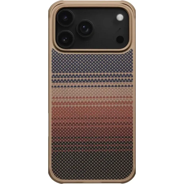 Pitaka Aramid ProGuard Schutzhülle für Apple iPhone 17 Pro, Militärischer Fallschutz, Sunsetrot, MagSafe-kompatibel
