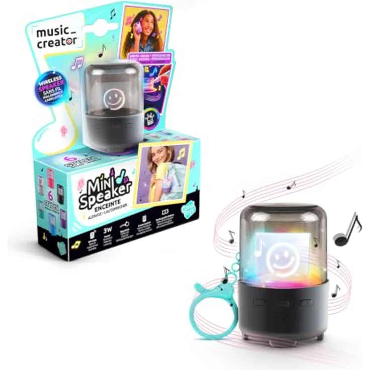 Canal Toys Music Creator Mini Speaker, kabelloser Bluetooth-Lautsprecher mit Farbwechsel LED, personalisierbar, wiederaufladbar, inkl. Zubehör für Kinder ab 8 Jahren, INF 059 – Bild 2