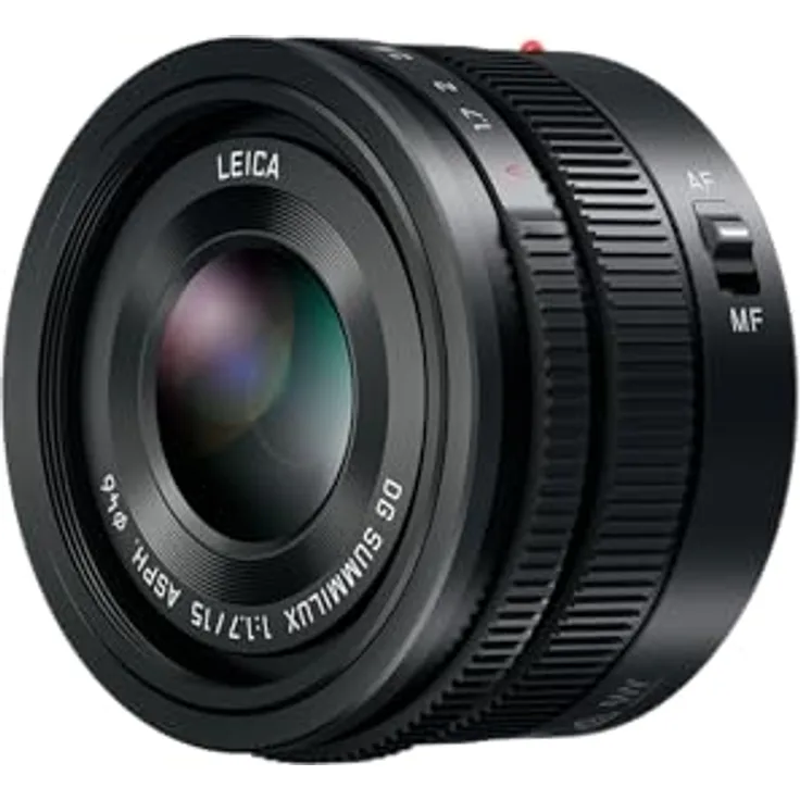 Panasonic Lumix H-X015E9-K Leica DG Summilux 15 mm F1.7 Objektiv, Micro Four Thirds, Blendenring, Nano-Oberflächenbeschichtung, ideal für Video, Schwarz