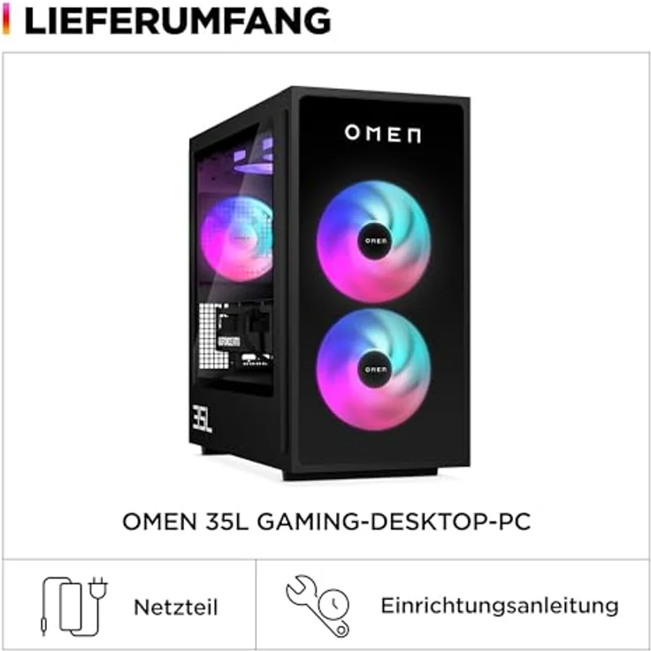 HP OMEN GT16-0676ng, Gaming Desktop PC mit Intel Core Ultra 7265F, 32 GB RAM, 1 TB SSD, 12 GB Grafikkarte, Windows 11 – Bild 6