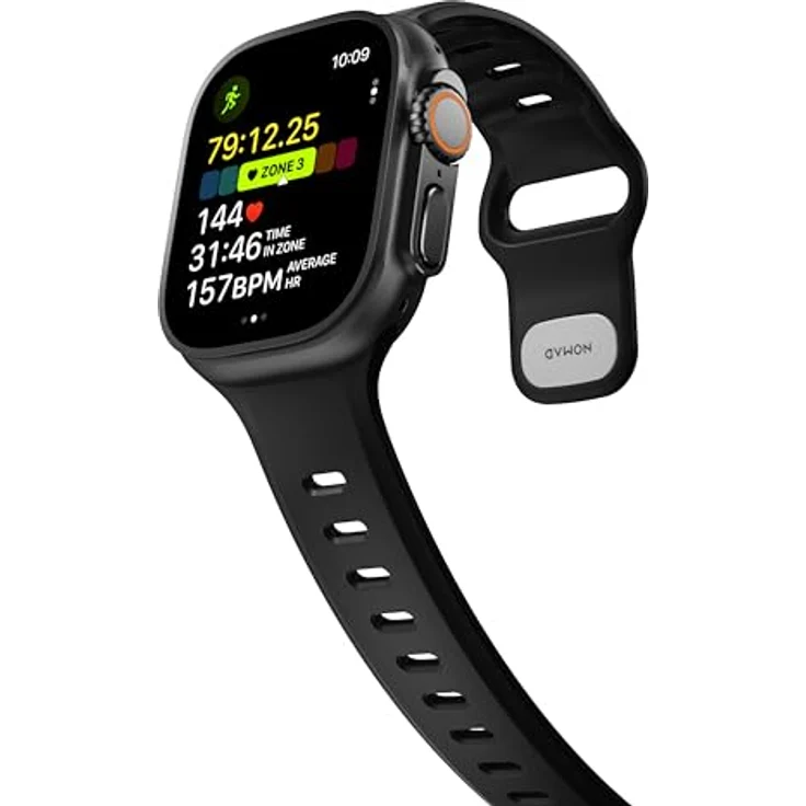 NOMAD Tempo Band für Apple Watch 49mm, wasserfestes und schlankes Sportarmband, Schwarz – Bild 4