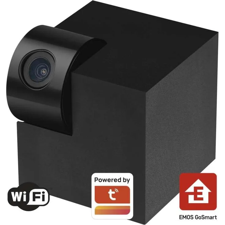 Emos GoSmart Rotierende Überwachungskamera IP-110 CUBE mit WiFi (2304 x 1296 Pixels), Schwarz