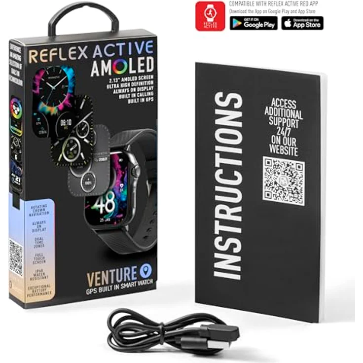 Reflex Active VENTURE 400 S XL AMOLED GPS Smartwatch mit Anruffunktion, Schwarz – Bild 7