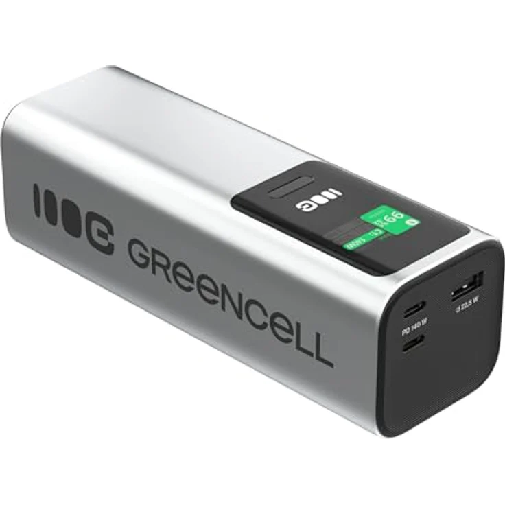 Green Cell PowerPlay Ultra Powerbank 25200mAh, 140W, USB-C PD, Schnellladung für Laptop, MacBook, iPhone 17/16/15 Pro Max, LCD Display, externes Ladegerät für Geräte mit hohem Strombedarf – Bild 2