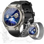 Valdus Fitness-Tracker Smartwatch (1.43 Zoll, IP65, Android/iOS) mit ECG, Blutdruck, Blutsauerstoff, Schrittzähler - Schwarz