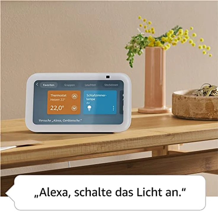 Echo Show 5 (3. Gen.) | Kompakter smarter Touchscreen mit Alexa zum Steuern deines Smart Homes und mehr | Weiß – Bild 3