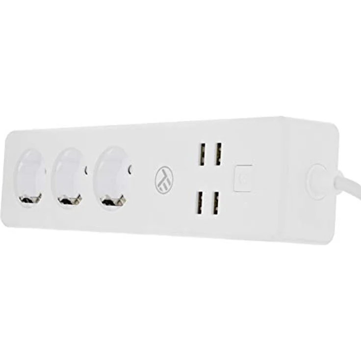 Tellur WiFi Power Strip, 3 Outlets, 4*USB 4A, 2200W, 10A, 1.8m (3 x, 1.80 m)  – Bild 3