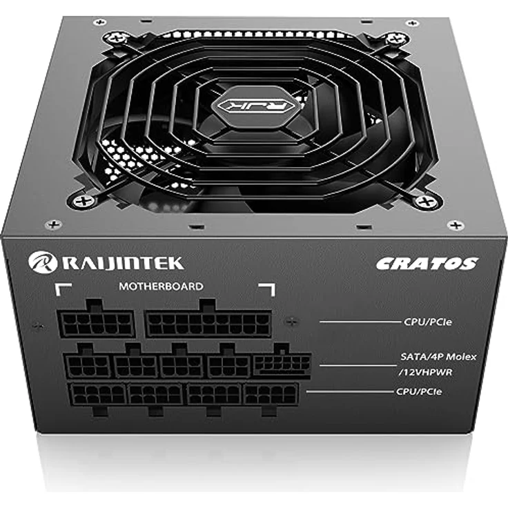 Raijintek CRATOS 850, Vollmodulares ATX Netzteil mit 850W, 80PLUS Gold, PCIe Gen 5.1, Schutzfunktionen, Schwarz, 5 Jahre Garantie – Bild 4