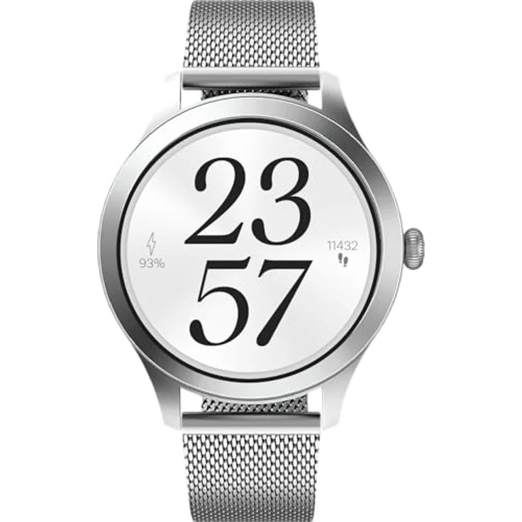 MAXCOM Smartwatch FW44 2 IP68 mit Milanaise Armband, Silber, AMOLED Touchscreen, Atemübungen, Stressmessung – Bild 3