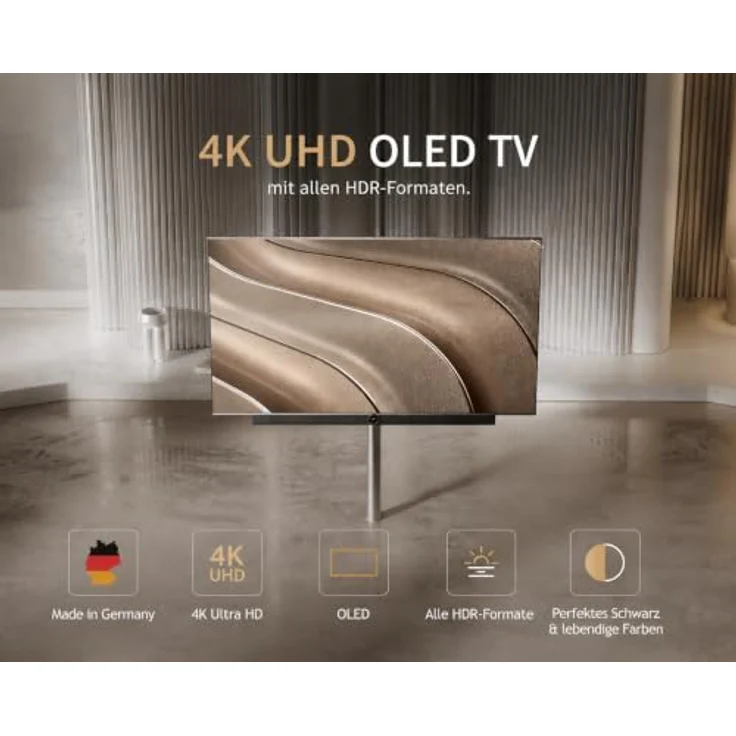 Loewe Antares 65 OLED Smart TV, 65 Zoll 4K Ultra HD, Dolby Vision IQ, Dolby Atmos, HDMI 2.1, 144 Hz Gaming, Dual Channel Recording, Streaming TV, Schwarz – Bild 2