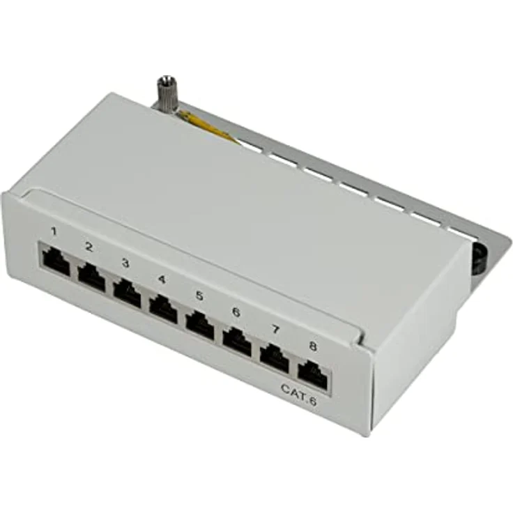 LogiLink Professional Cat.6 (250 MHz) Patchpanel - Verteilerfeld, Tisch-Wand-Desktop, STP (geschirmt) 8-Port (RJ45) – Bild 4