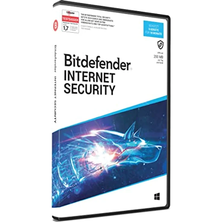 Bitdefender Internet Security 5 Geräte / 18 Monate (Code in a Box) – Bild 1