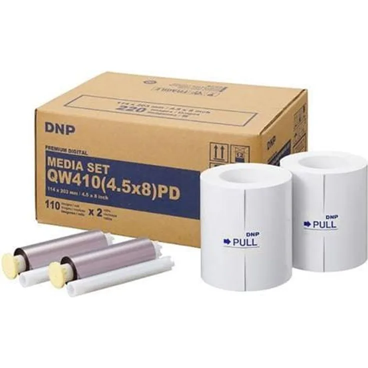 DNP, Kopierpapier, QW 410 Media Kit 11x20 cm PD 2x 110 Blatt (220 x)