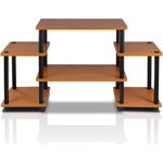 Furinno Turn-N-Tube TV-Schrank, Fernsehtisch, TV-Regal, Hell Kirsche/Schwarz, 105.4 (B) x 58 (H) x 29.5 (T) cm