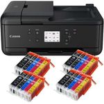 IC-Office TR7650 Farbtintenstrahl Multifunktionsdrucker 4-in-1 (Drucken, Kopieren, Scannen, Faxen, ADF, WLAN, AirPrint) schwarz + 20 XXL Tintenpatronen
