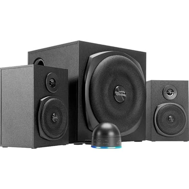 Speedlink GRAVITY LT 2.1 Subwoofer System, kraftvolles PC Lautsprechersystem mit Bluetooth und Fernbedienung, schwarz – Bild 7