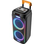Denver Inter Sales TSP-456 Bluetooth® Lautsprecher 600W (60W RMS) mit RGB-Lichteffekten, Fernbedienung und Kabelmikrofon