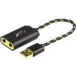 Xtrfy SC1, Externe USB-Soundkarte, für Gaming und E-Sports optimiertes Audio, USB Plug-and-Play für PC, MAC und PS4, praktisch und leistungsstark, kompaktes Design, schwarz-gelb