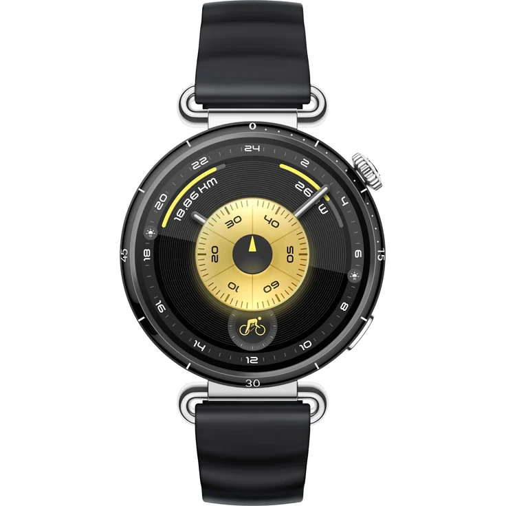 Huawei Watch GT6 (41 mm), Smartwatch mit 1,47 Zoll AMOLED-Display, GPS, Herzfrequenzmonitor, Edelstahlgehäuse, IP69, schwarz
