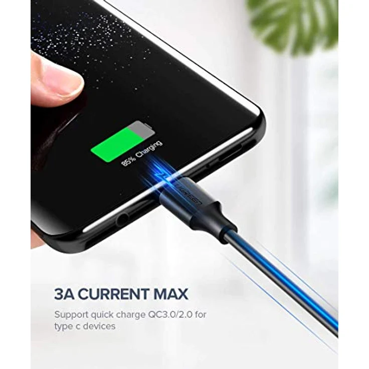 Ugreen USB Typ-C Kabel US287, 1m, 480 Mbit/s, 3A, langlebig, weiß – Bild 5