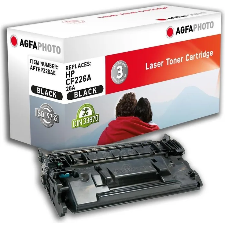 AGFAPHOTO APTHP226XE Toner, Schwarz, hochwertig wiederaufbereitet, FSC-zertifizierte Verpackung aus recyceltem Material