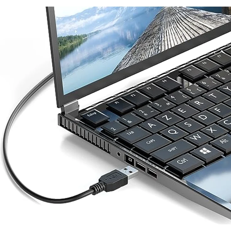 JAMEGA 1m USB 2.0 Kabel - USB A-Stecker auf USB A-Stecker Highspeed Datenkabel, Schwarz – Bild 3
