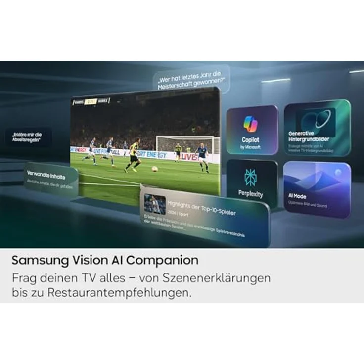 SAMSUNG GMR65R95H Micro RGB R95H Vision AI Smart TV, 65 Zoll UHD 4K mit lokalem Farbdimming und 165Hz Bildwiederholungsrate – Bild 6