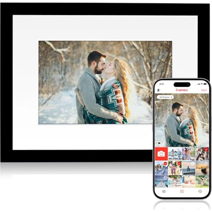 Rollei Smart Frame WiFi 110, Digitaler Bilderrahmen 10,1 Zoll mit 1280x800 IPS Touchscreen, 32GB Speicher und schwarzem Rahmen – Bild 1