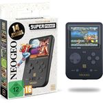 BLAZE EVERCADE NEO-GEO SUPER POCKET, Handheld-Konsole mit 18 vorinstallierten Arcade-Spielen, 2,8 Zoll IPS Display, USB-C-Laden, schwarz