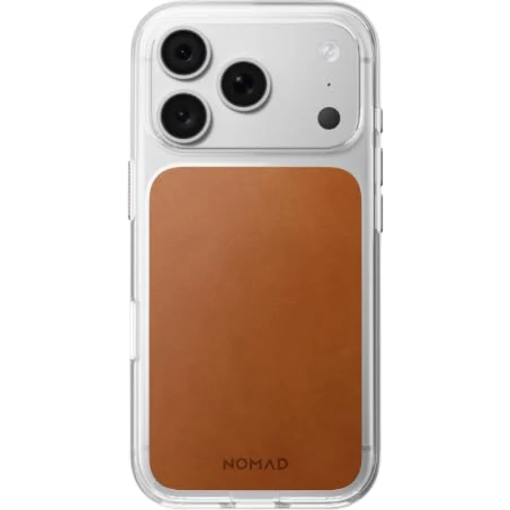 Nomad Clear Leather Case - saddle (Horween) für iPhone 18 Pro Max/17 Pro Max, transparentes Design mit echtem Horween-Leder – Bild 1