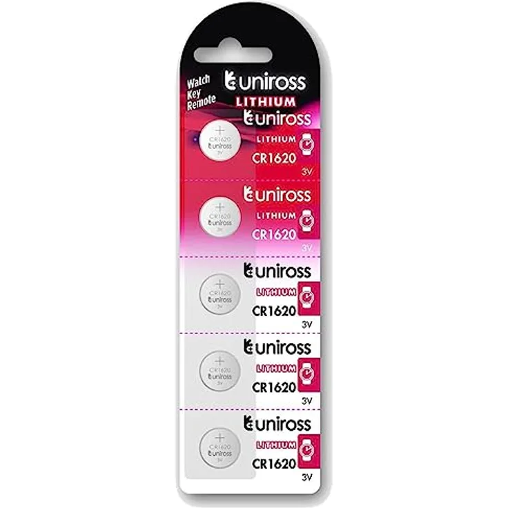 UNIROSS Batterie Botton Lithium CR1620 3V BLISTER*5