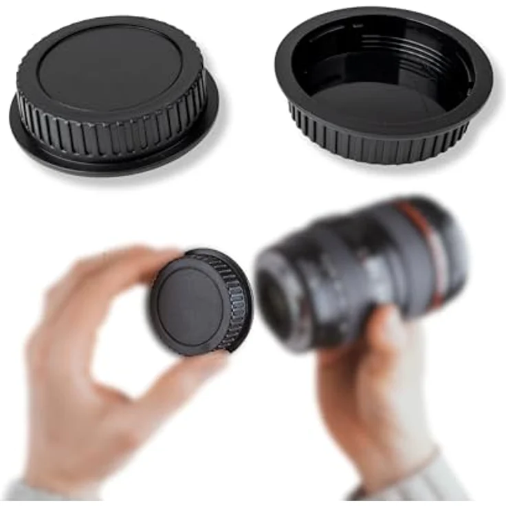 LENS-AID Objektivdeckel (hinten) für Sony E Objektiv mit E Mount Bajonett, passgenauer Schutz für Rücklinse, ideal für Transport und Lagerung – Bild 1