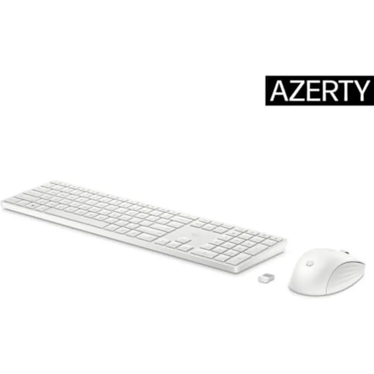HP 655 - Tastatur-und-Maus-Set - kabellos - 2.4 GHz - QWERTZ - Deutsch - weiß