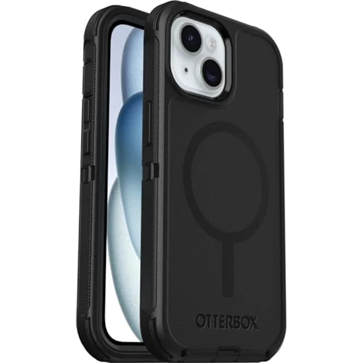 OtterBox Defender Series MagSafe Hülle für iPhone 15/iPhone 14/iPhone 13, stoßfest, sturzsicher, extrem robust, Schutzhülle, Schwarz – Bild 1