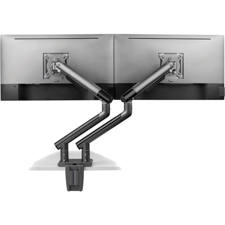 myWall HL 23-2, Tisch Monitor Halterung für 2 Monitore, Schwarz, mit Gasfeder-Technologie und VESA-kompatibel – Bild 1