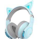 Edifier Hecate G5BT CAT Kabelloses Gaming Headset, 36H Akku, Einziehbar Dual-MIC ENC, Over-Ear Kopfhörer mit Magenetischem Katzenohr, Hi-Res Audio H+ Sound RGB-Licht für PC PS4 PS5 Phone Switch