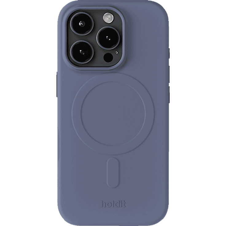 HOLDIT Soft Case Magsafe, Backcover für Apple iPhone 16 Pro, recycelter Kunststoff, Pacific Blue