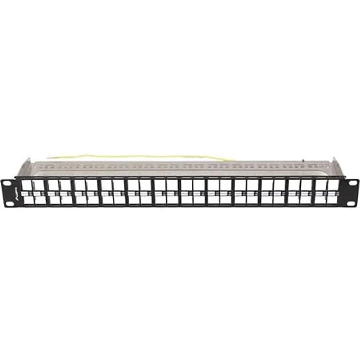 LANBERG 19" Patchpanel Blank 1U 48-Port FTP für Keystone, unbestückt – Bild 3
