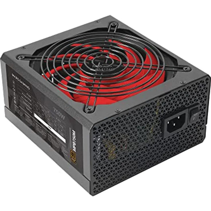 Mars Gaming MPB750M, Modulares ATX 750W Netzteil, 6 Jahre Garantie, 80Plus Bronze 230V, Silent AI-RPM Technologie, 90% Wirkungsgrad, Schwarz