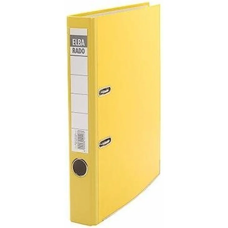 ELBA Aktenordner Ordner rado brillant 50mm DIN A4 gelb, Pappe/Papier - Beschriftungsmöglichkeit, rado-Ösen, schmutz- und feuchtigkeitsabweisend – Bild 1
