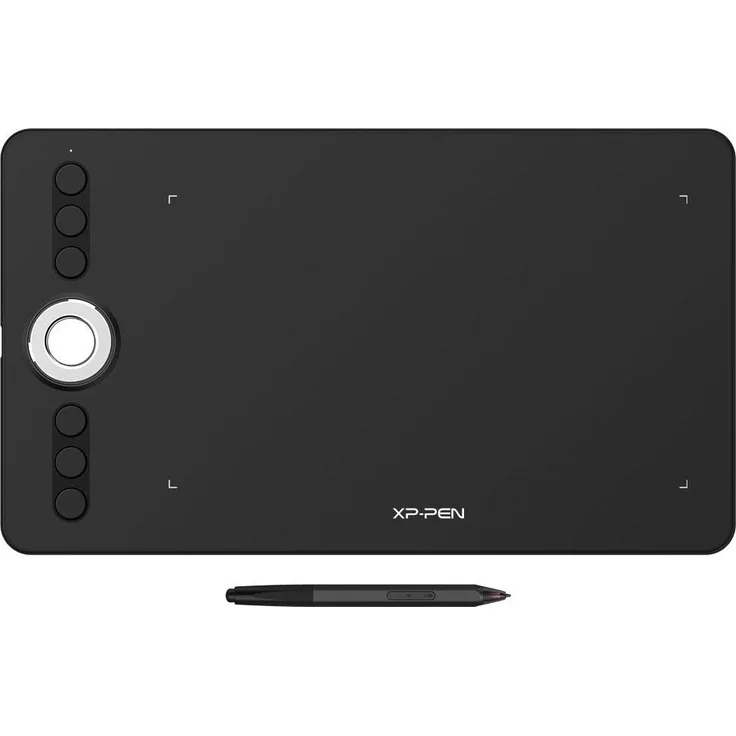 XP-Pen Deco 02 Grafiktablet 10 Zoll, Zeichentablett mit 6 Schnellzugriffstasten, 1 Multifunktionsring und P06 Stift mit Radiergummi, 8192 Druckstufen