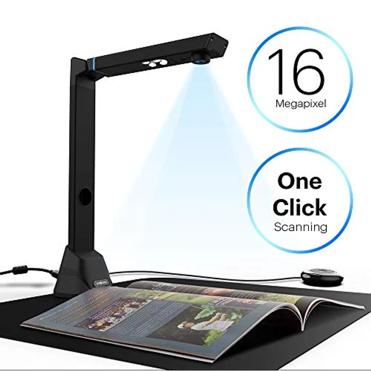 Viisan VK16 Dokumenten-und Buchscanner, A3-Vorlage digitalisiert blitzschnell, 16MP Sensor, OCR Texterkennung, Twain, Visualizer Windows & Mac – Bild 3