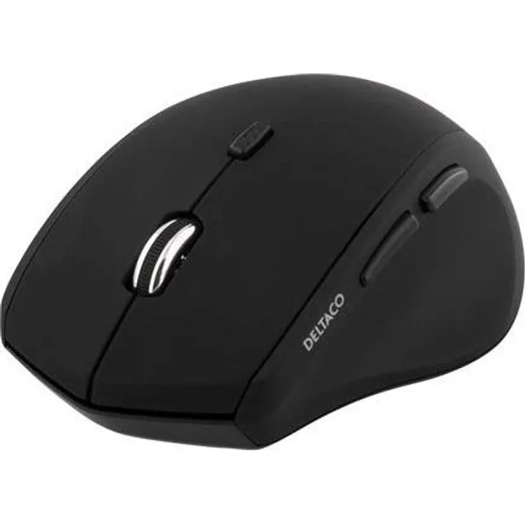 Deltaco MS-805 Optische Maus, kabellos, 1600 DPI Rechtshänder, optisch, RF Wireless, 1600 DPI, Black