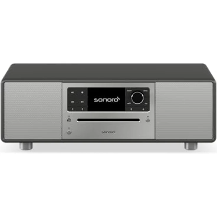 sonoro Prestige Kompaktanlage mit CD Player, Bluetooth, Internetradio (UKW, WLAN, DAB Plus, Spotify, Deezer), 2-Wege Lautsprecher, matt graphit – Bild 1