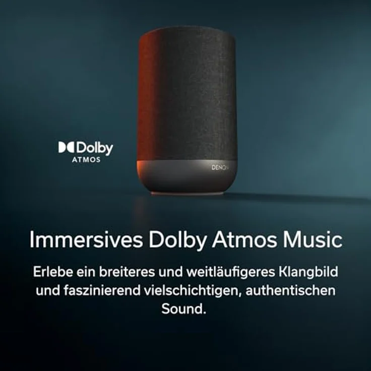 Denon Home 200, Kabelloser Smart Speaker mit Dolby Atmos Music, HEOS Streaming, WLAN, Bluetooth, AirPlay 2, Hi-Res Audio, Stereopaar-Funktion - Stone – Bild 5