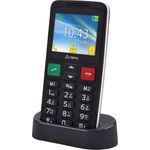 OLYMPIA OFFICE LUX Seniorenhandy (Mobiltelefon mit Ladeschale, Großtasten, Bluetooth, Dual-SIM, schwarz)